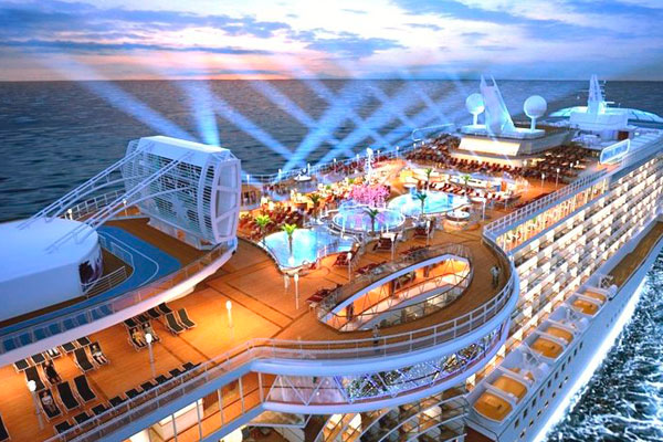 Vista de los glaciares patagónicos desde el Sapphire Princess